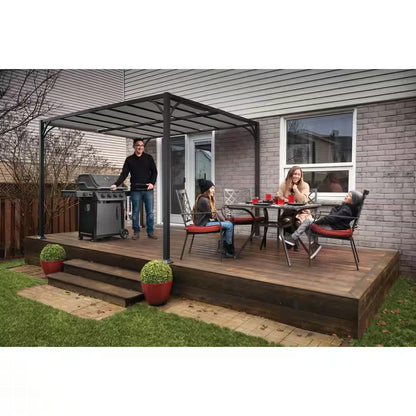 Freestyle 425 4-Burner Propane Gas Grill with Range Side Burner in Graphite Grey with Cast Iron Cooking Grids