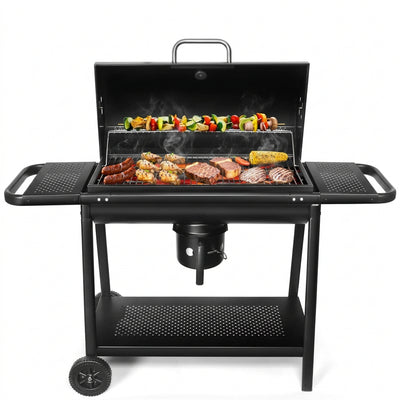 BBQ Barrel Charcoal Grill: Spacious Premium Outdoor Barbecue Grill