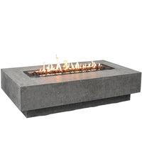 Hampton Propane Fire Pit Table Cast Concrete 56 X 32-In